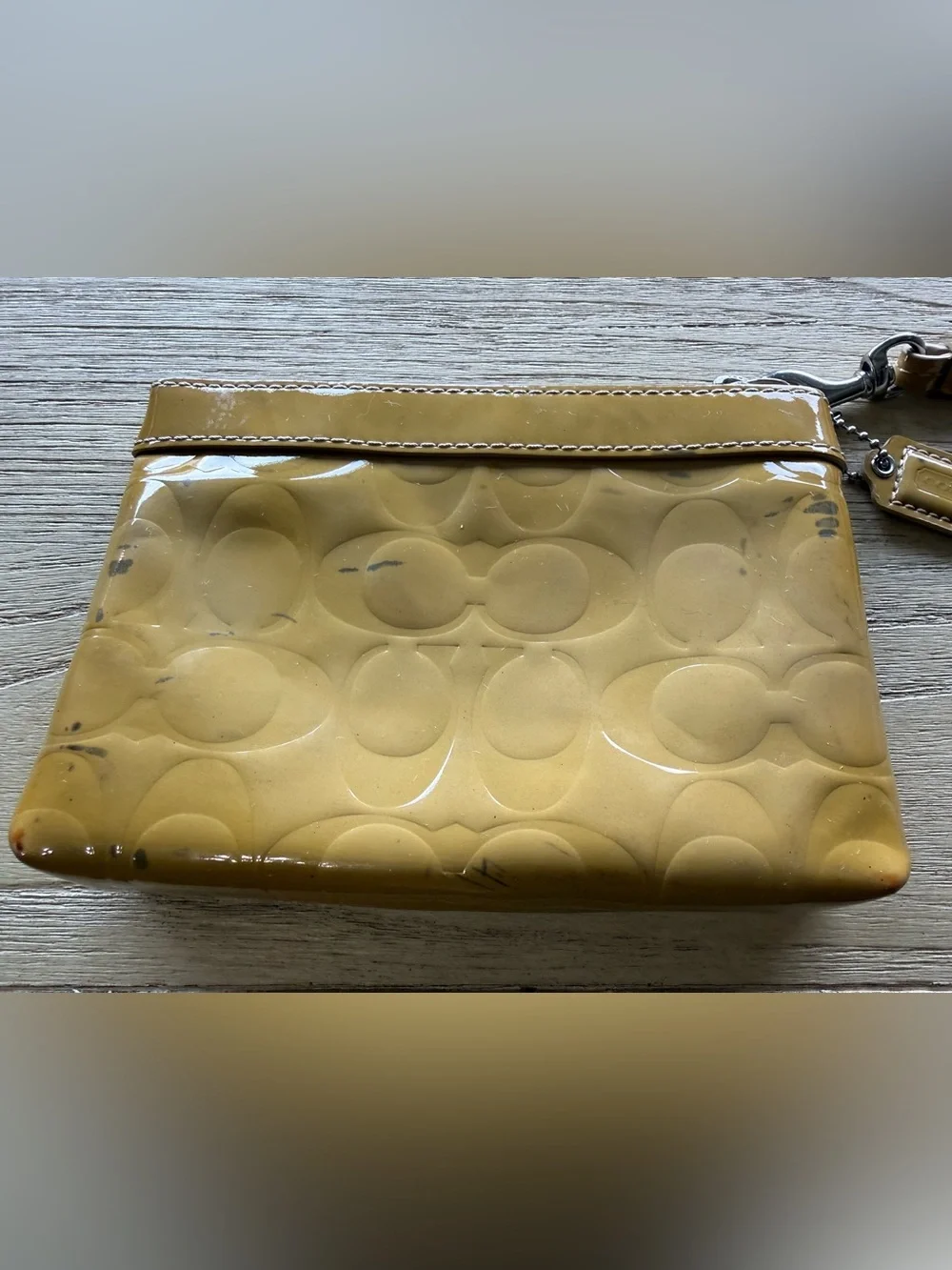 Coach REHAB Patent Leather Wristlet